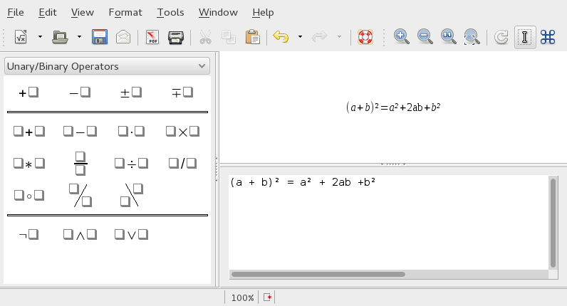 Mathematical Formula in LibreOffice Math