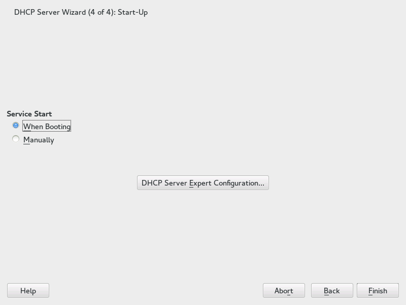 DHCP Server: Start-Up