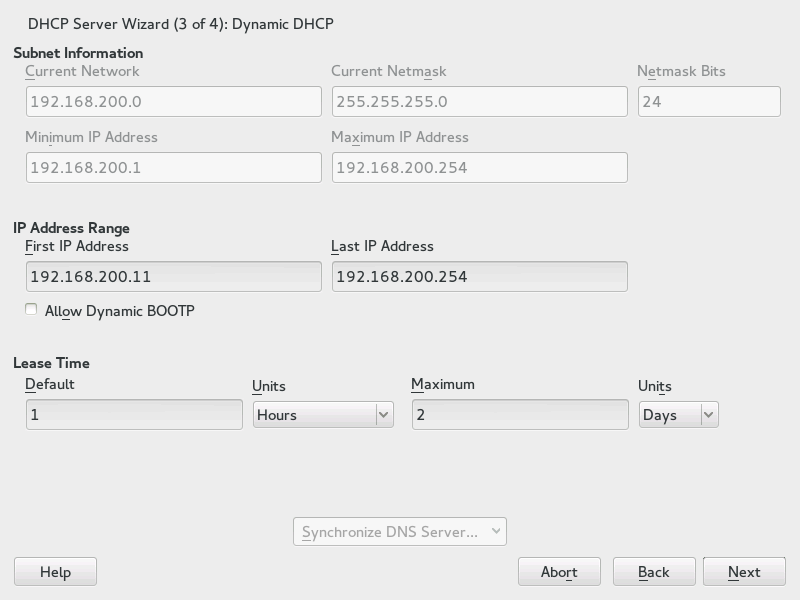 DHCP Server: Dynamic DHCP