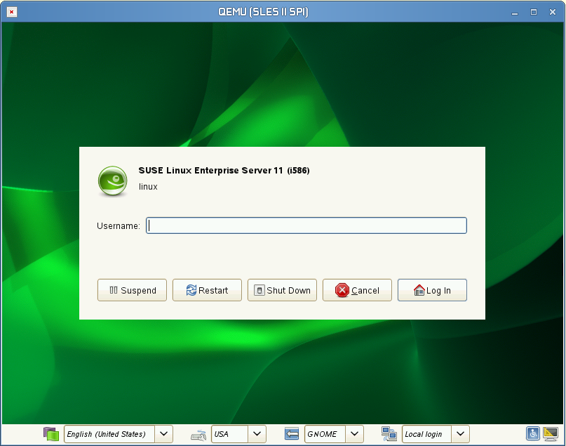 QEMU Window with SLES 11 SP3 as VM Guest