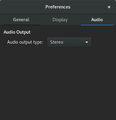 GNOME Videos Audio Preferences