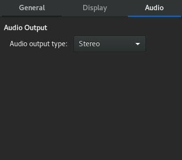 GNOME Videos audio preferences
